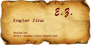 Engler Zina névjegykártya